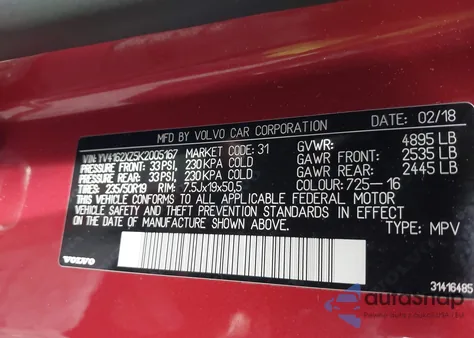 2019 Volvo Xc40 T5 Momentum/T5 R-Design from USA, damaged, VIN YV4162XZ5K2005167